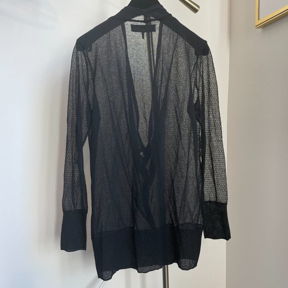 Rag & Bone Sheer Front Drape Button Down Cardigan - Picture 7 of 8